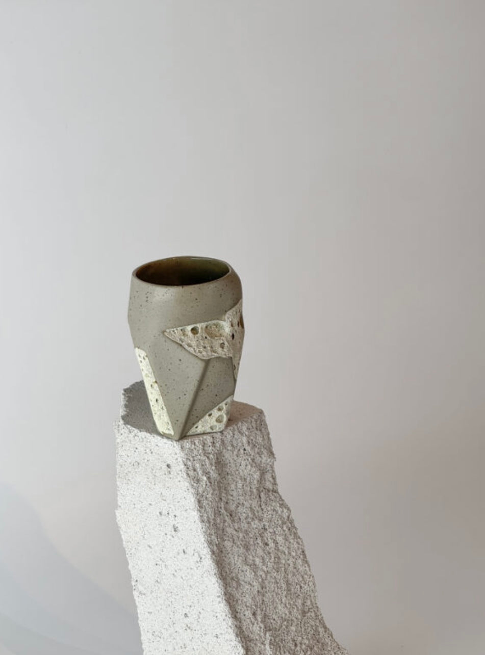 Yumsel Seramik Porcelain White Bazalt Cup