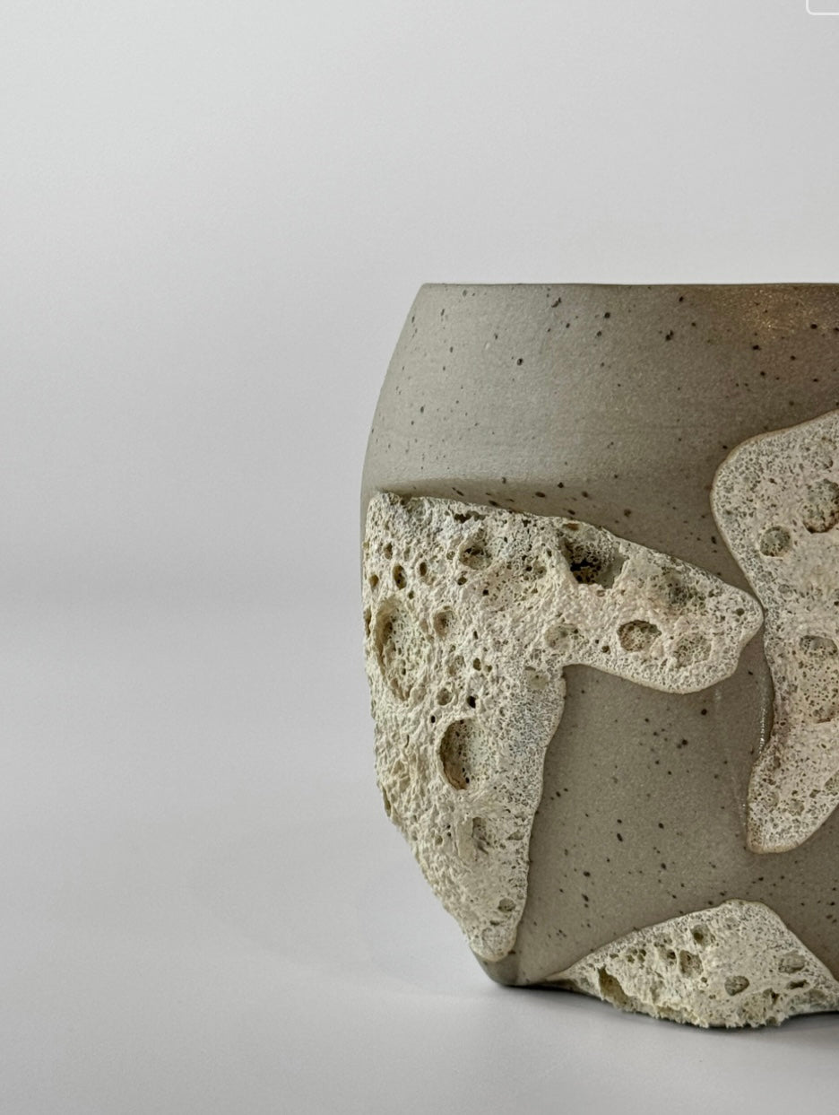 Yumsel Seramik Porcelain White Bazalt Cup