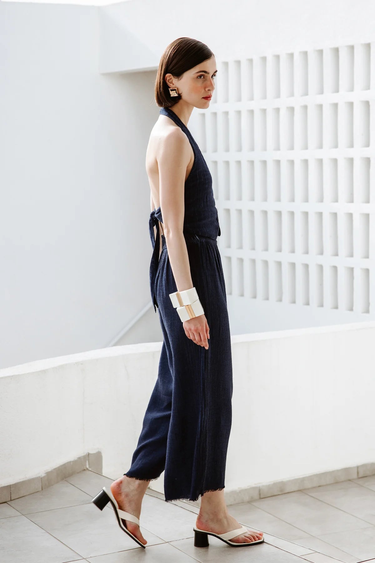 İKİKIZ Keten Navy Pantolon