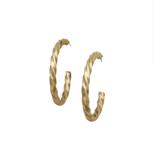 ZEWORKS TORI BURMA HOOP EARRING