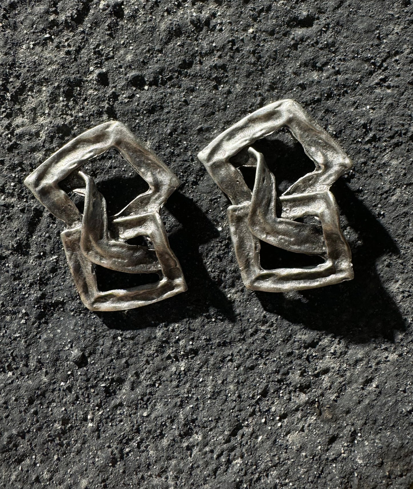 Double Square Shaped Earrings