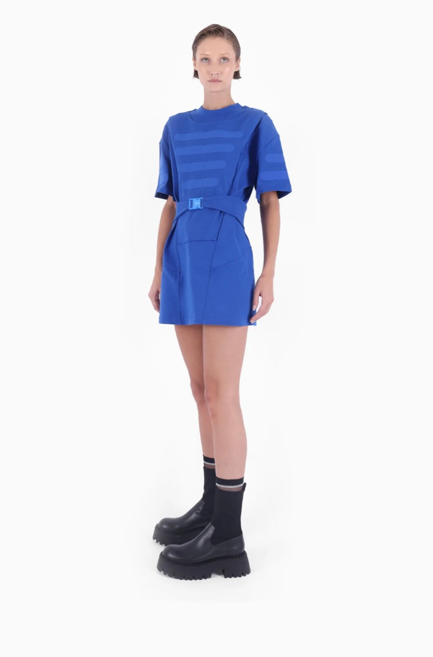 KNTLGY Blue Sweatshirt Dress