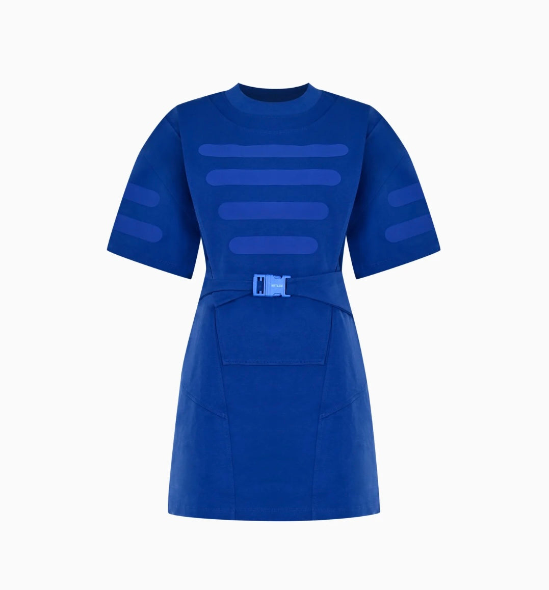 KNTLGY Blue Sweatshirt Dress