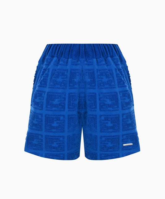 KNTLGY Unisex Blue Terry Short