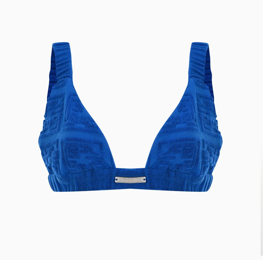 KNTLGY Blue Terry Bra