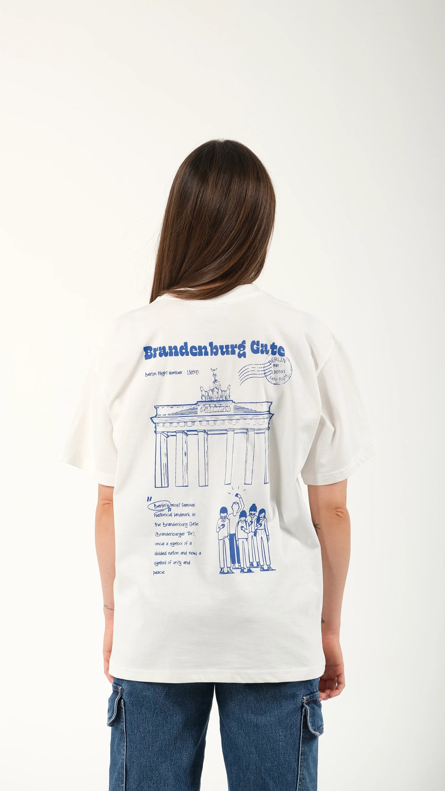 Brandenburg Gate White Oversized T-shirt